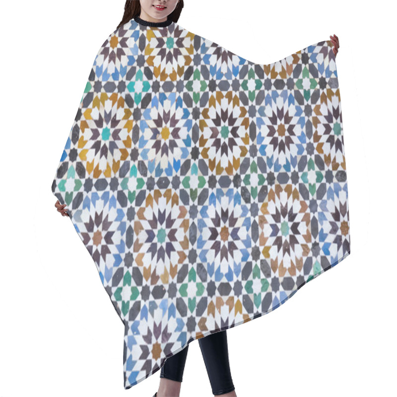 Personality  Moroccan Mosaic Tiled Wall Hair Cutting Cape