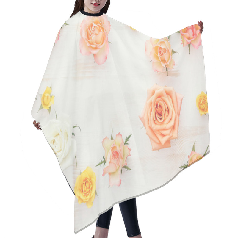 Personality  Rose Flower Background Hair Cutting Cape