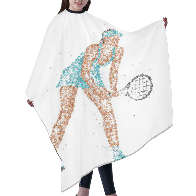 Personality  Tennis, Abstract, Player Hair Cutting Cape