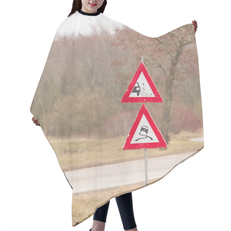 Personality  Roadworks Signs Hair Cutting Cape