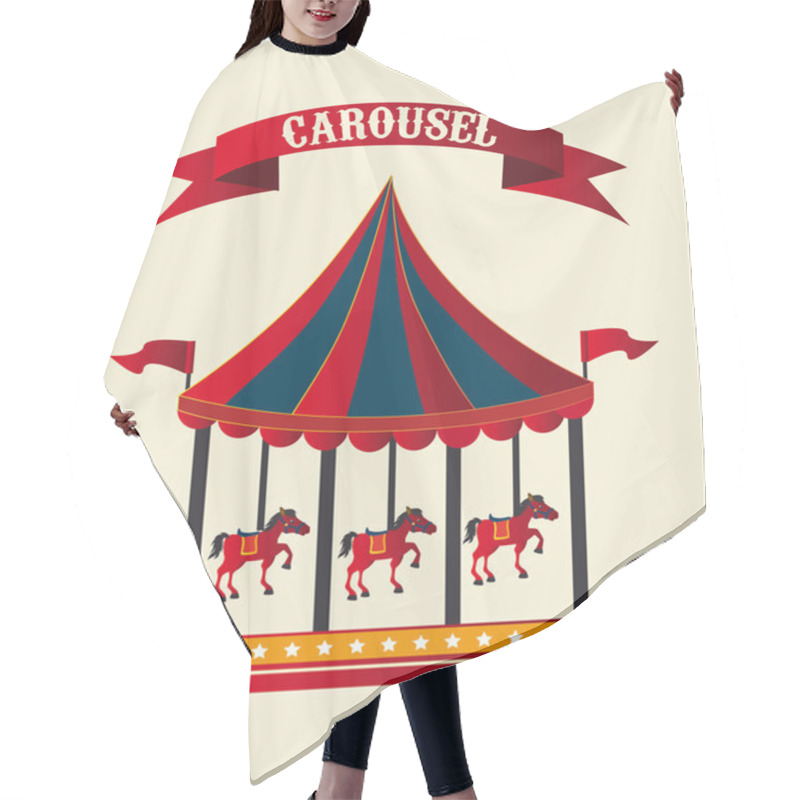 Personality  Circus Design Hair Cutting Cape