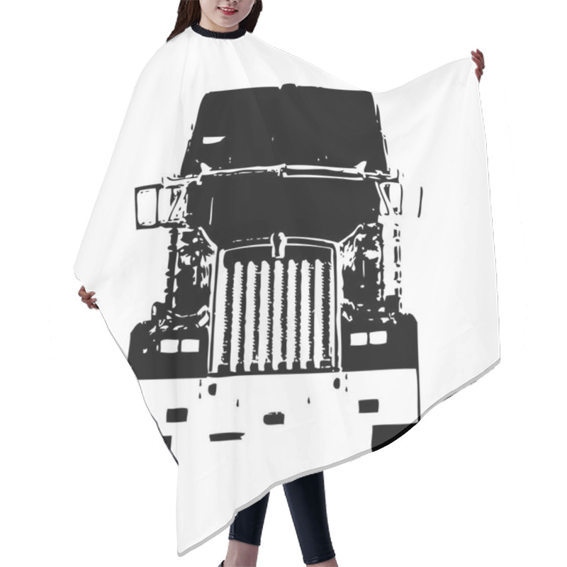 Personality  American Truck Illustration Isolated Art Hair Cutting Cape