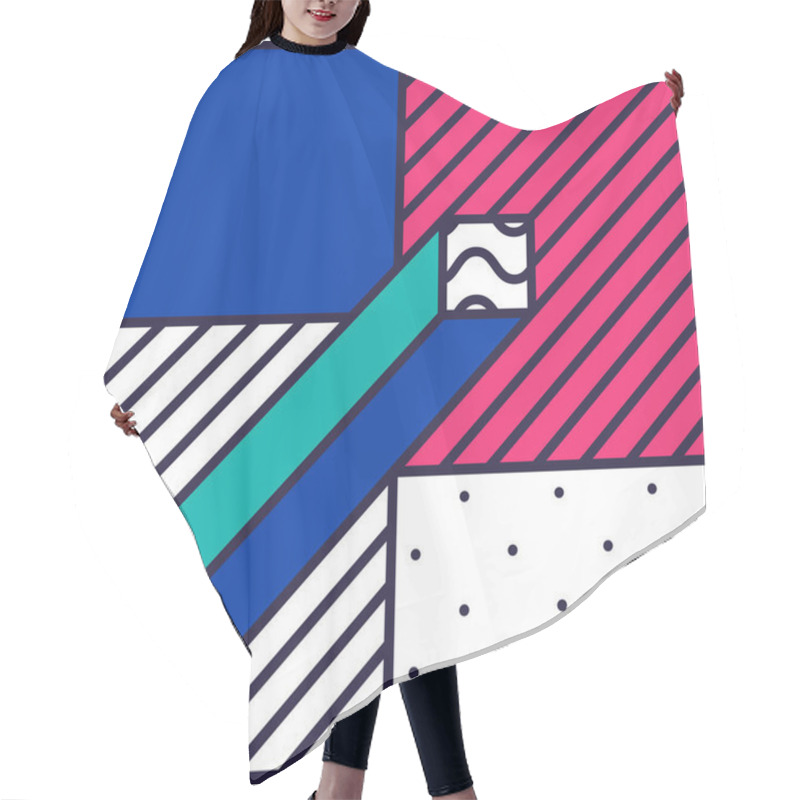 Personality  Festive Background In 80s Style Hair Cutting Cape