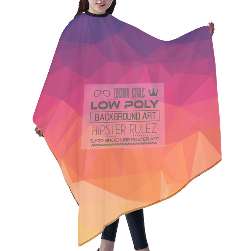 Personality  Low Poly Triangular Trendy Background Hair Cutting Cape