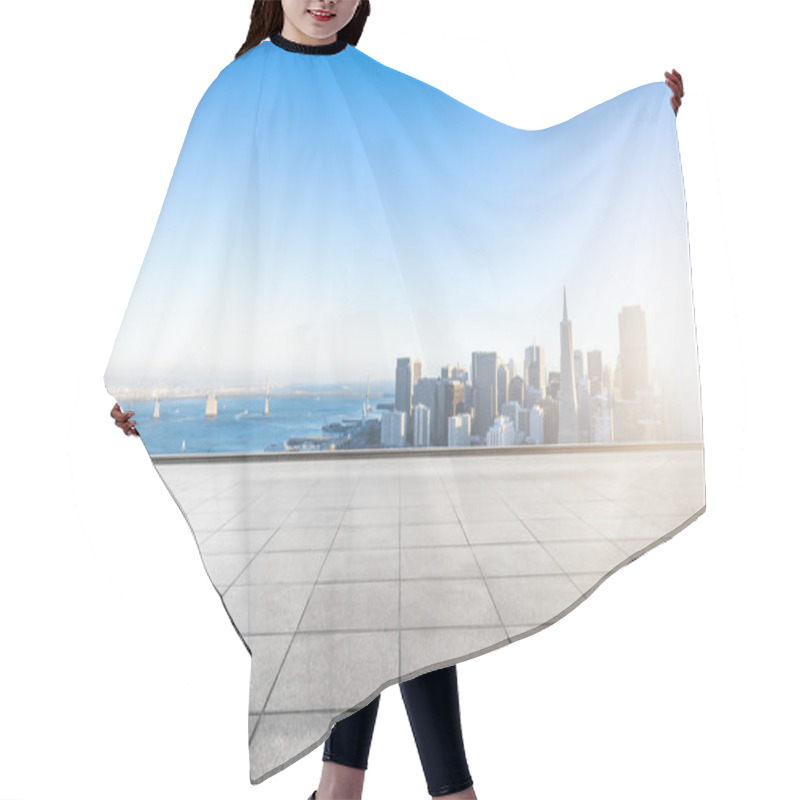 Personality  Empty Floor With Cityscape And Skyline Of San Francisco Hair Cutting Cape