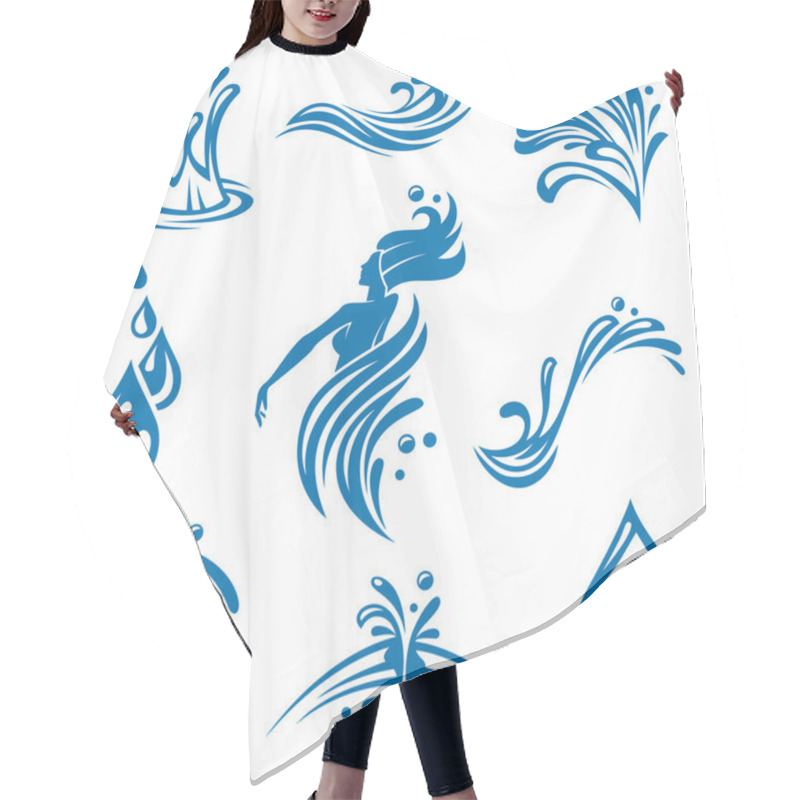 Personality  Water Icons Hair Cutting Cape