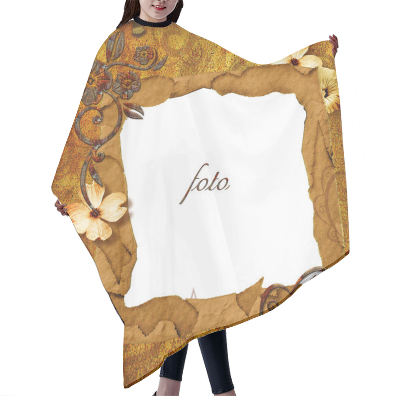 Personality  Grungy Frame Hair Cutting Cape