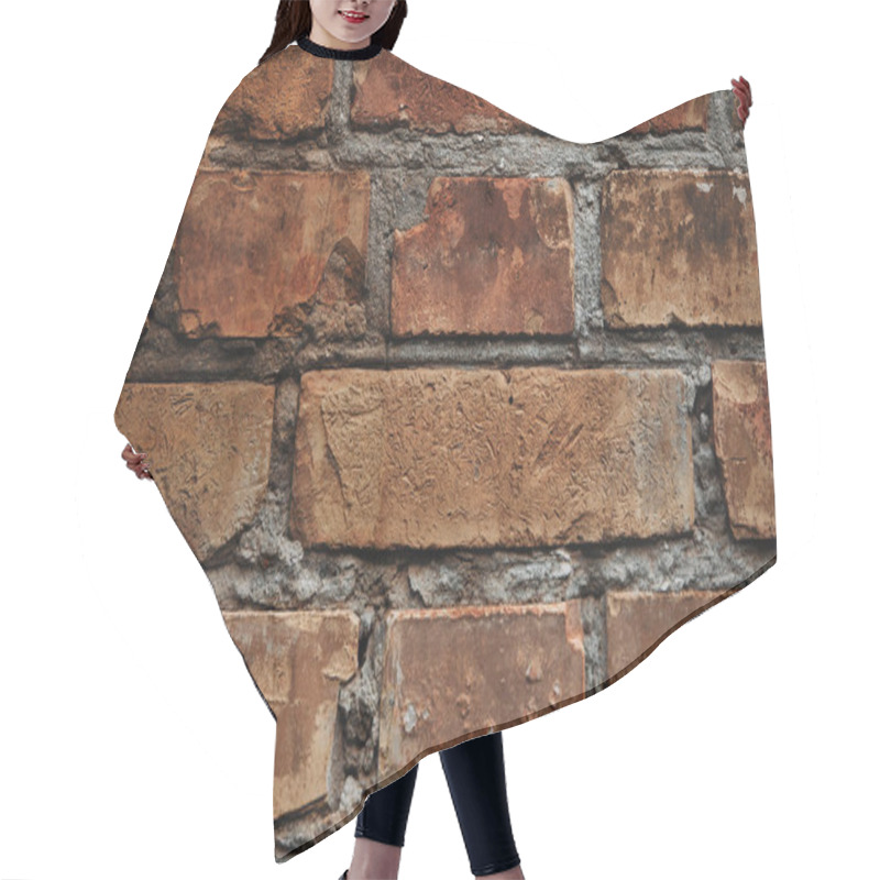 Personality  Full Frame Image Of Old Brick Wall With Cement Background  Hair Cutting Cape