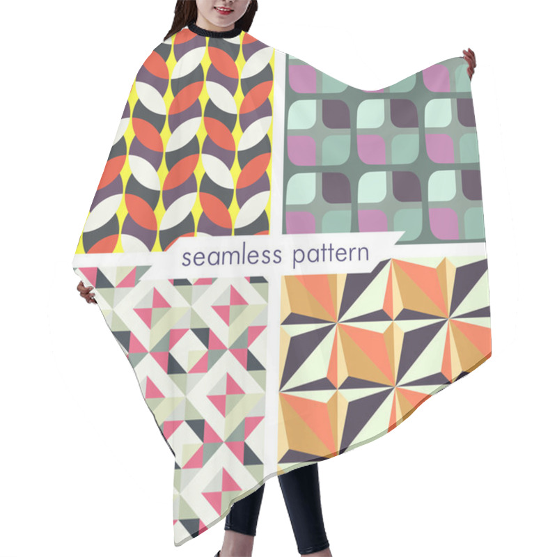 Personality  Seamless Pattern Set 15 Hair Cutting Cape