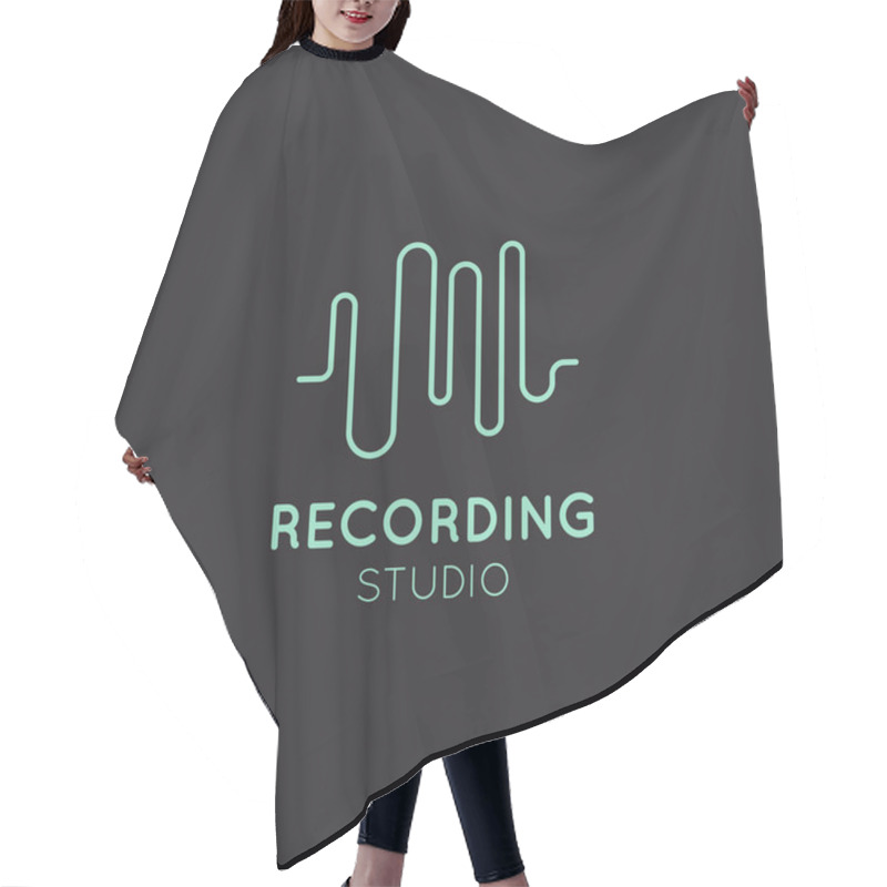 Personality  Recording Studio Label Hair Cutting Cape