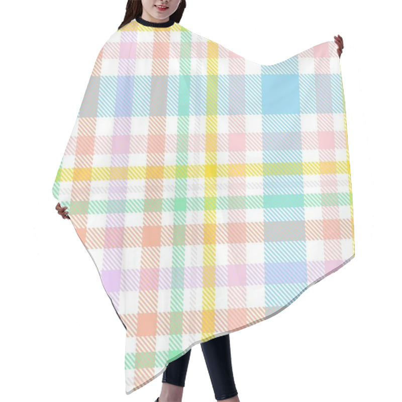 Personality  Rainbow Glen Plaid Textured Seamless Pattern Suitable For Fashion Textiles And Graphics Hair Cutting Cape