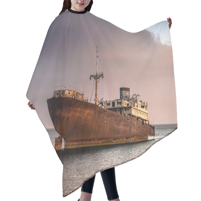 Personality  Broken Ship Near Lanzarote Coast Hair Cutting Cape