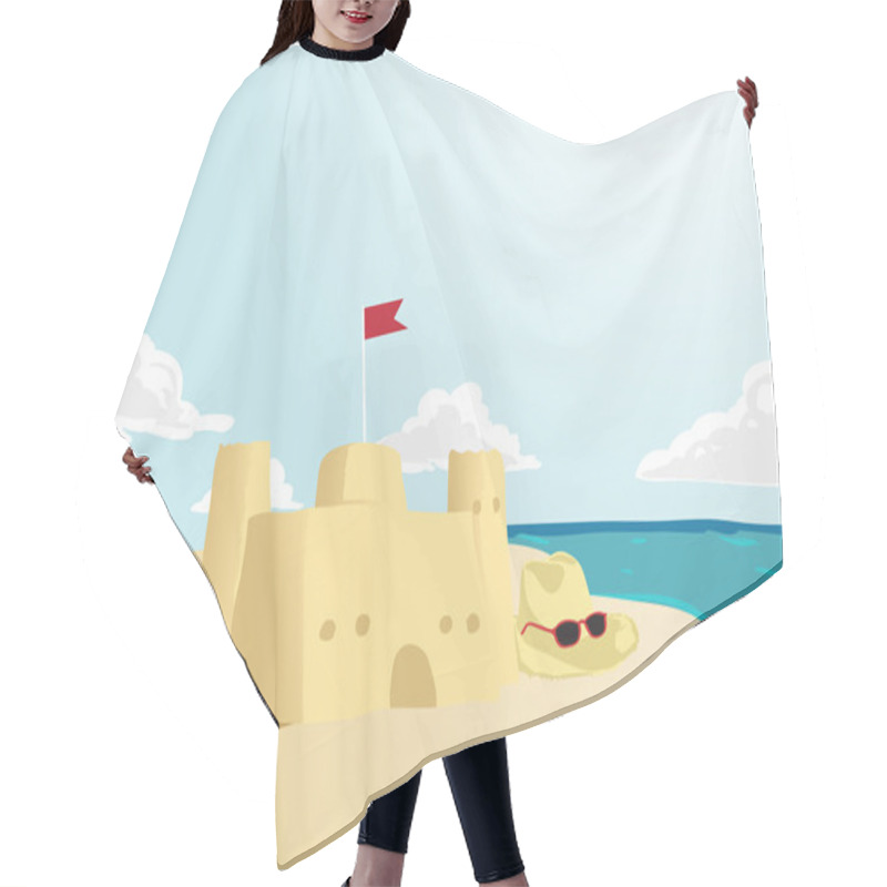 Personality  Sand Castle Hair Cutting Cape