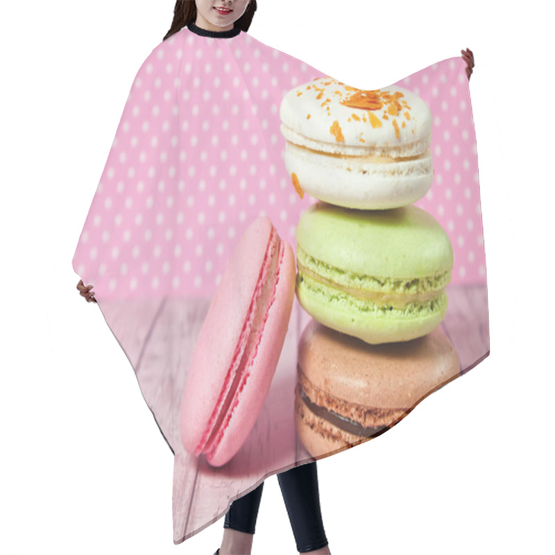 Personality  French Macaroons .Dessert Hair Cutting Cape