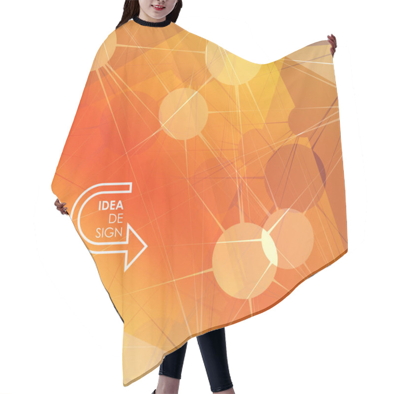 Personality  Dynamic Molecule Structure. Science And Connection Concept. Neurons Abstract Ball Hair Cutting Cape