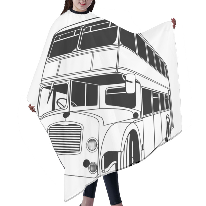 Personality   Double Decker Bus Hair Cutting Cape