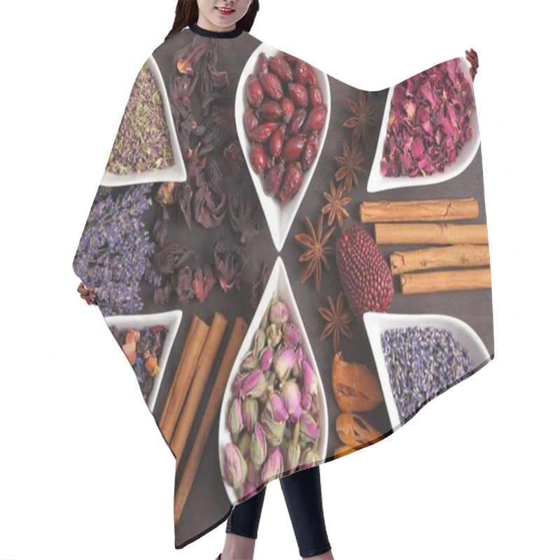 Personality  Herbs And Spices. Hair Cutting Cape