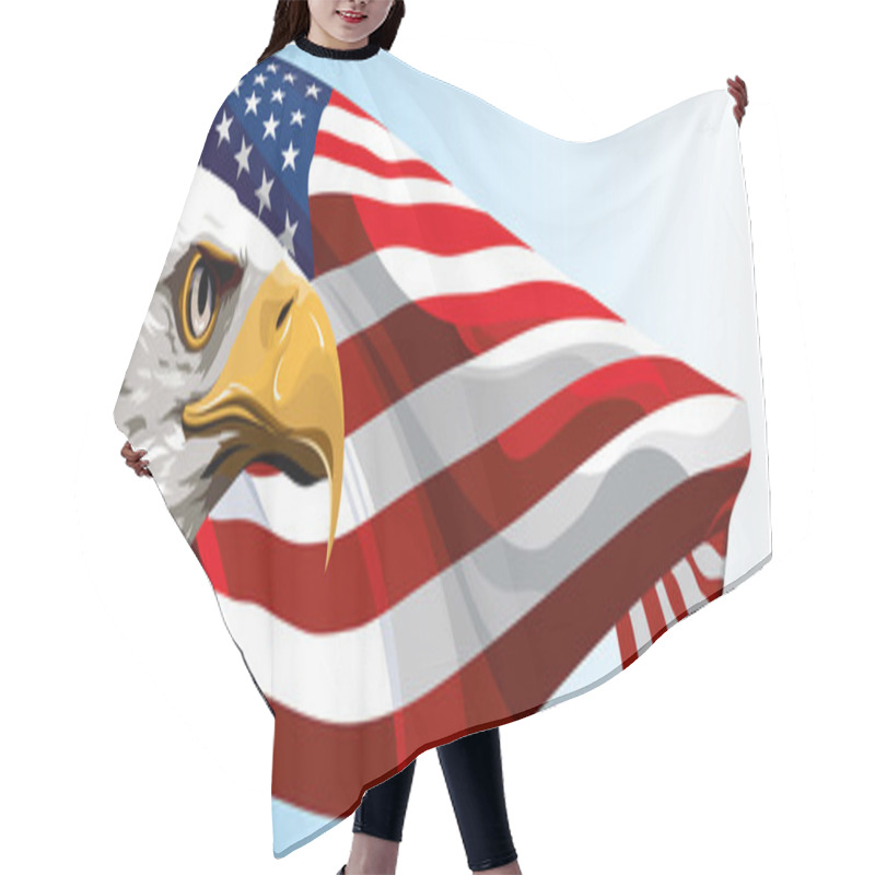 Personality  The National Symbol Of The United States Of America Hair Cutting Cape