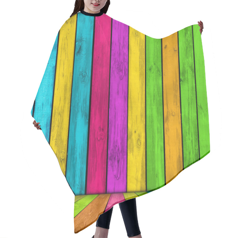 Personality  Vibrant Wooden Room As Background Hair Cutting Cape