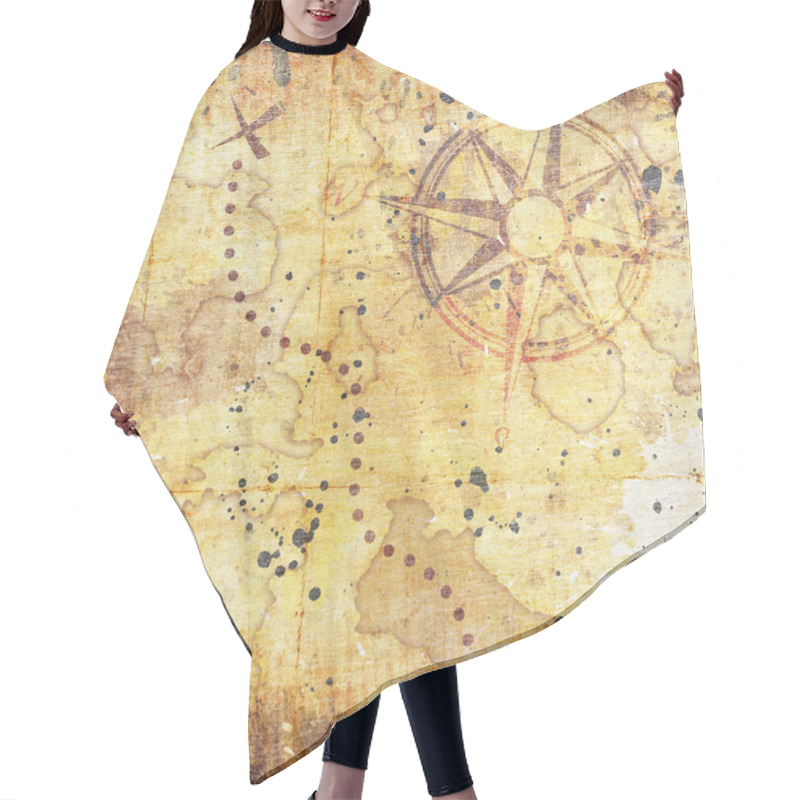 Personality  Old Treasure Map Hair Cutting Cape