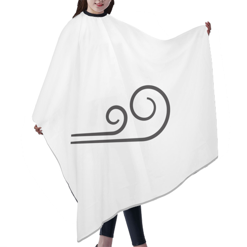 Personality  Wind Swirls Icon. Flat Design Hair Cutting Cape