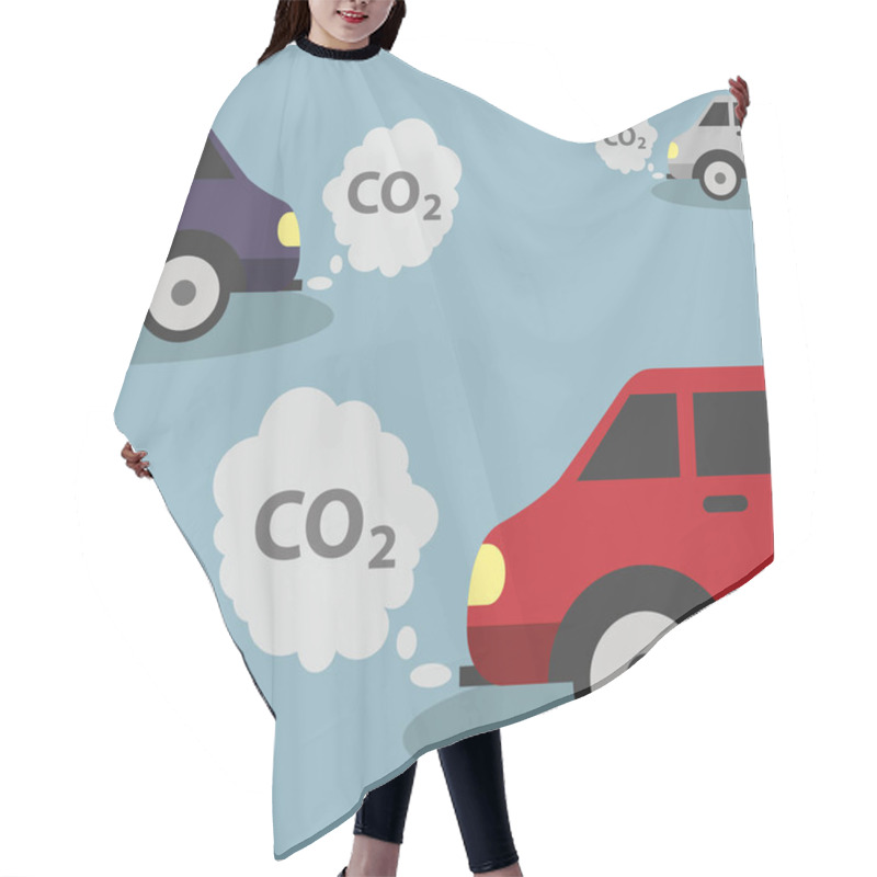 Personality  Cars Emitting CO2 Hair Cutting Cape