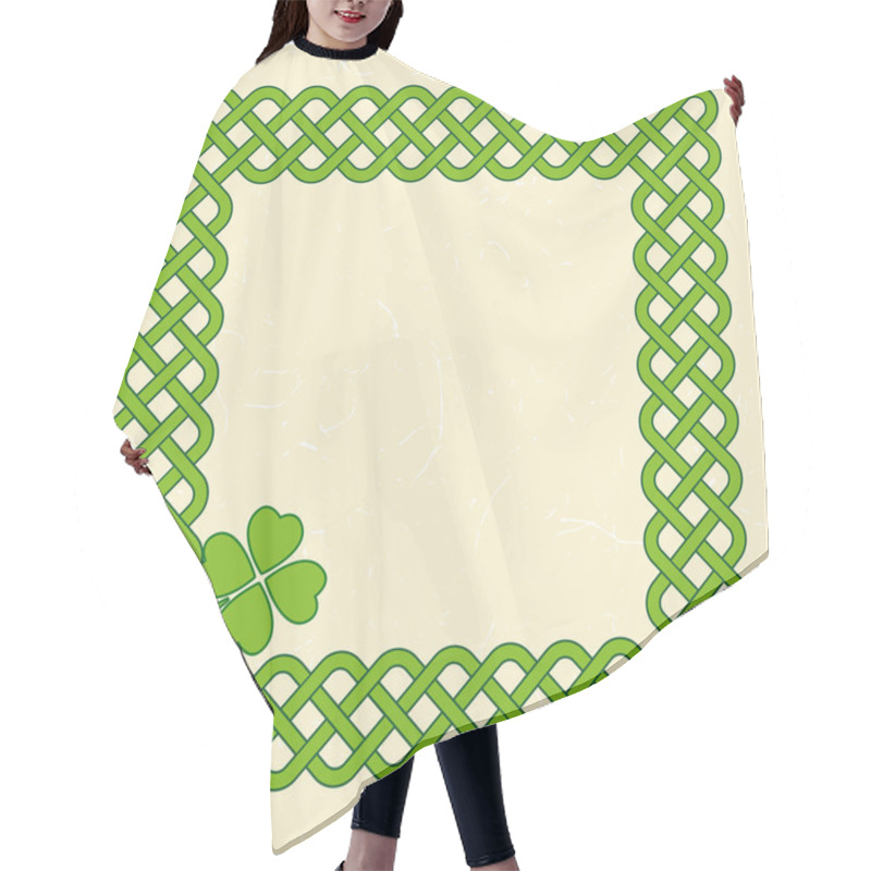 Personality  Green Celtic Style Frame Hair Cutting Cape