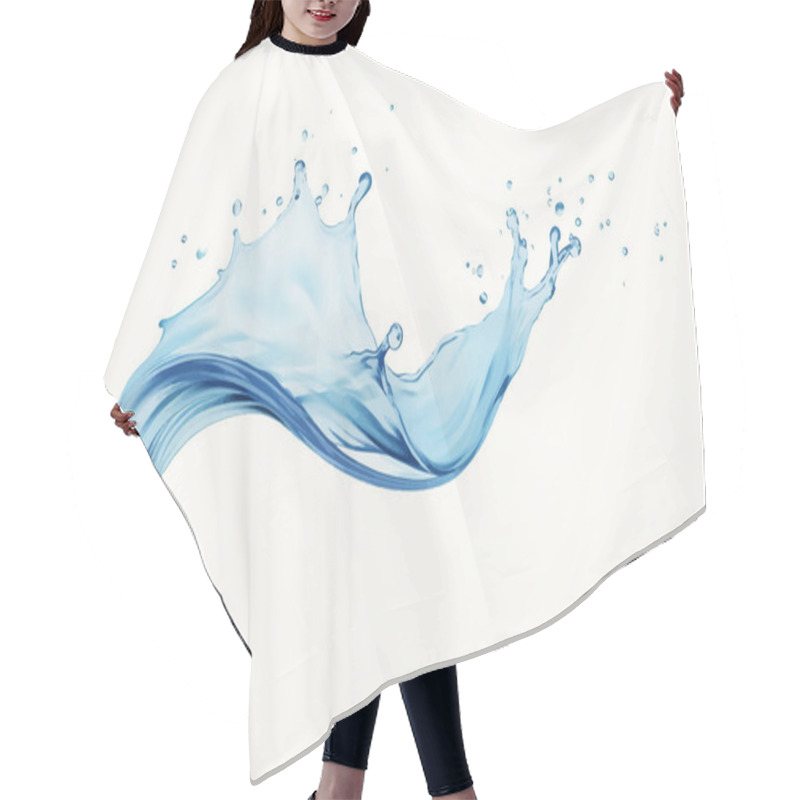 Personality  Water Splash Isolated Vector Style Illustration Hair Cutting Cape