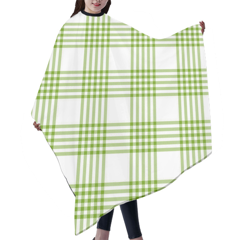 Personality  Checkered Tablecloths Pattern Green - Endless Hair Cutting Cape