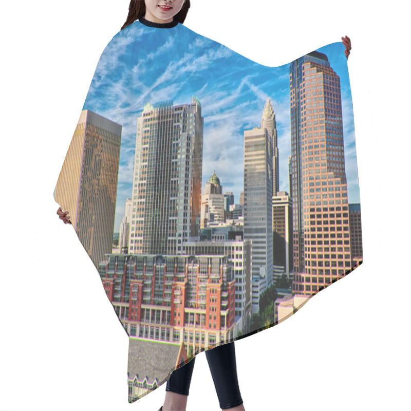 Personality  Charlotte North Carolina Skyline Cityscape Hair Cutting Cape