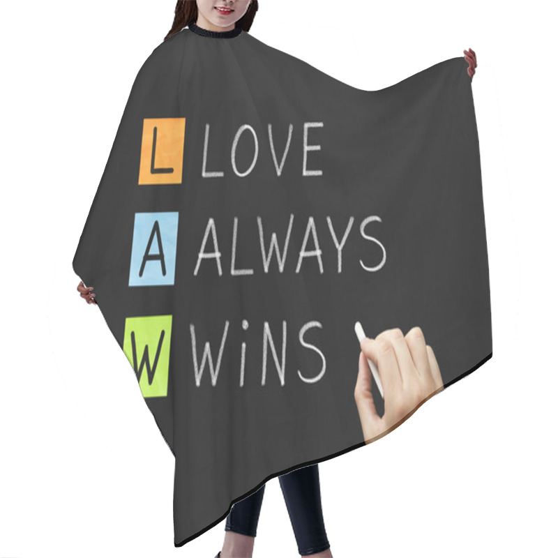 Personality  LAW - Love Always Wins Hair Cutting Cape