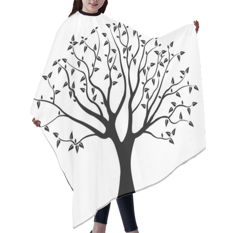 Personality  Tree Silhouette Hair Cutting Cape