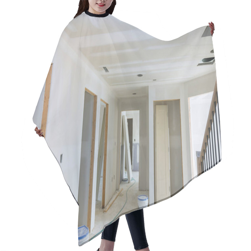 Personality  Interior Construction Of Housing Project With Door Installed Construction Materials Hair Cutting Cape