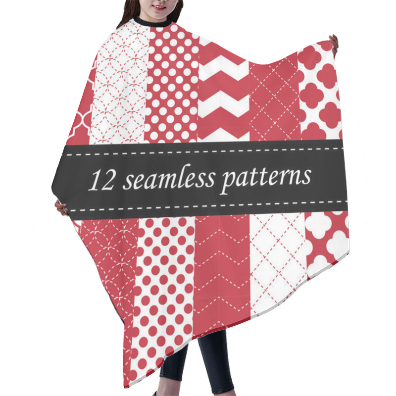 Personality  Twelve Seamless Geometric Patterns Hair Cutting Cape