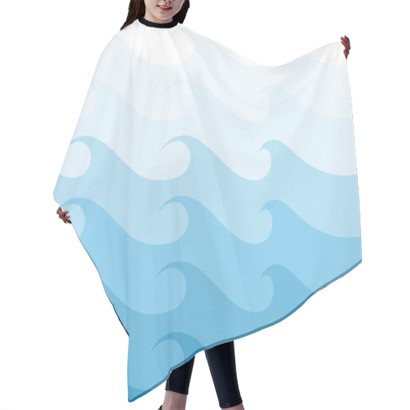 Personality  Abstract Water Wave Vector Illustration Design Background Hair Cutting Cape