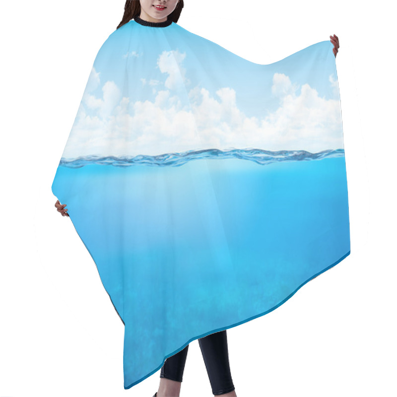 Personality  Waterline And Underwater Background Hair Cutting Cape