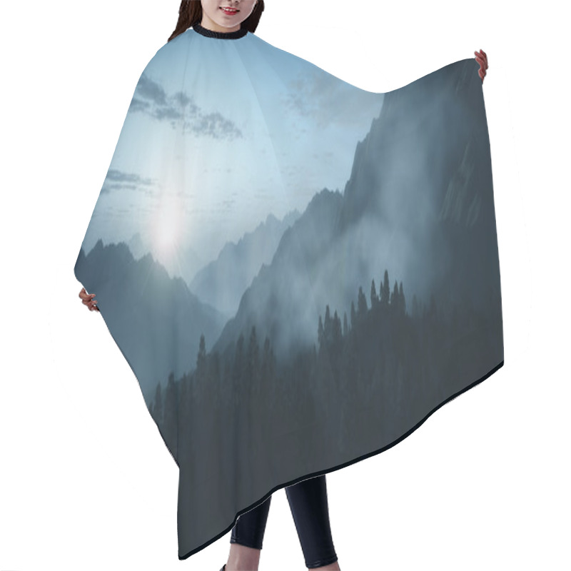 Personality  Early Morning Mountain Hair Cutting Cape