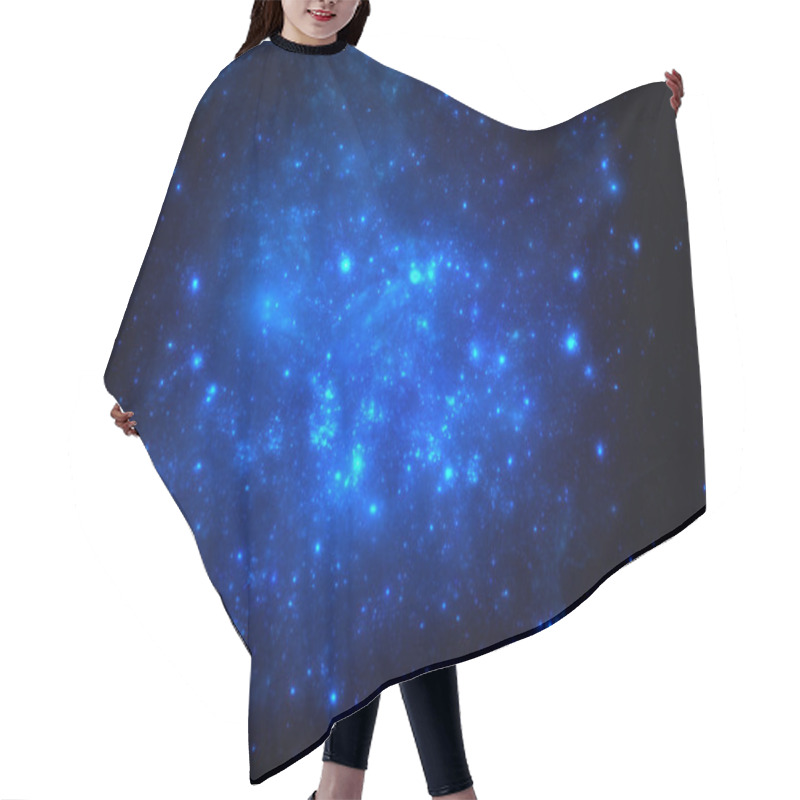 Personality  Dark Deep Space Starfield Hair Cutting Cape