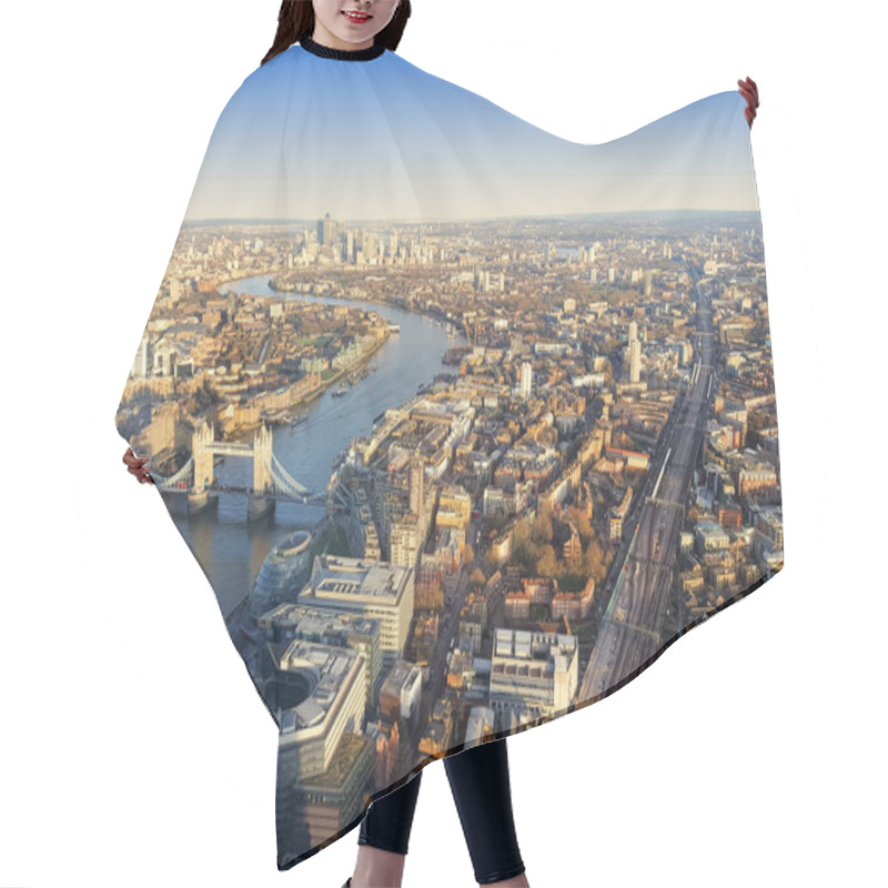 Personality  London City Skyline, Aerial View Hair Cutting Cape