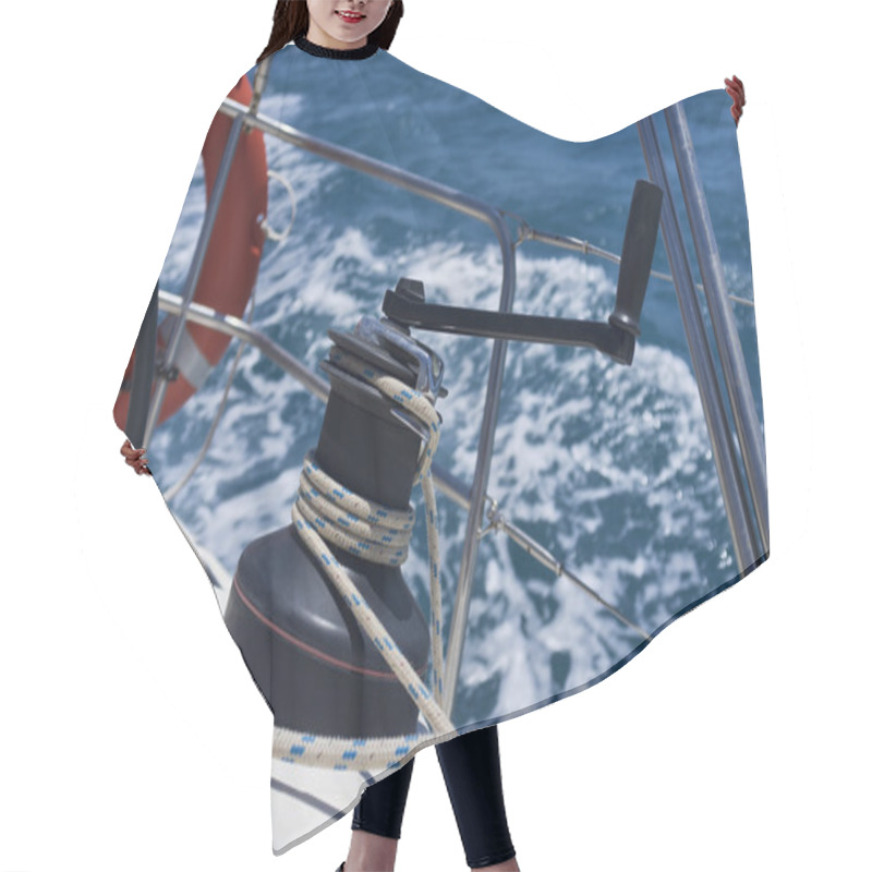 Personality  Cruising On A Sailing Boat, Winch Hair Cutting Cape