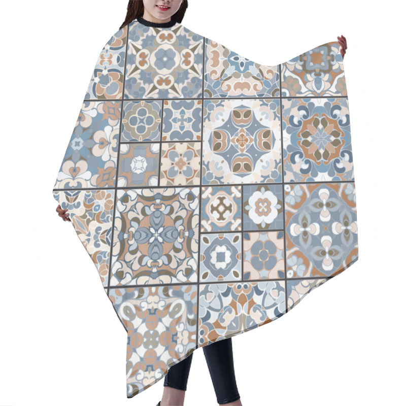 Personality  Collection Of Ceramic Tiles Hair Cutting Cape