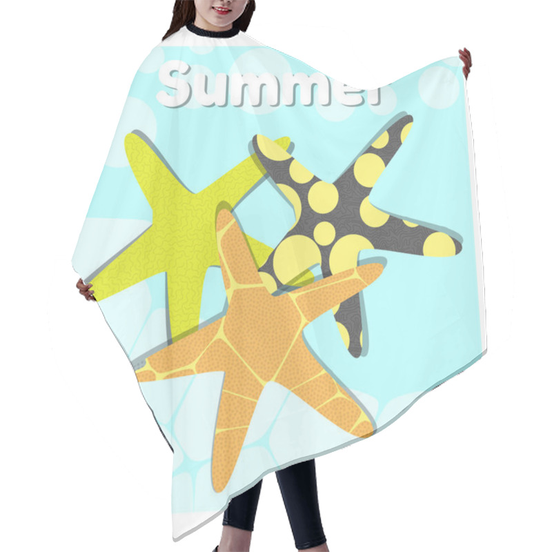 Personality  Summer Holiday Vector Background Hair Cutting Cape