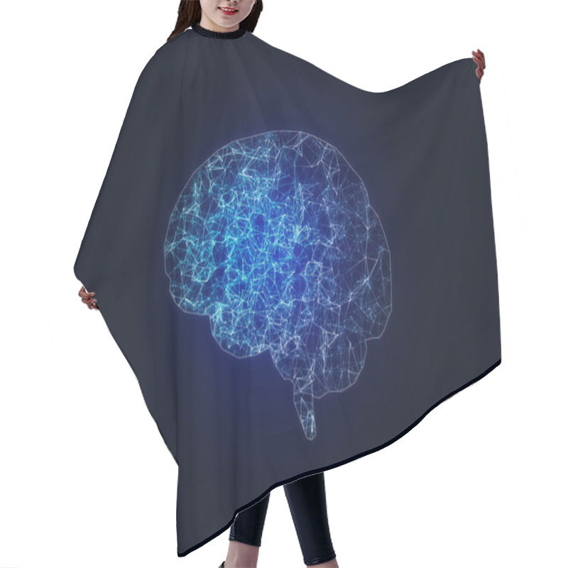 Personality  Digital Human Brain Hair Cutting Cape