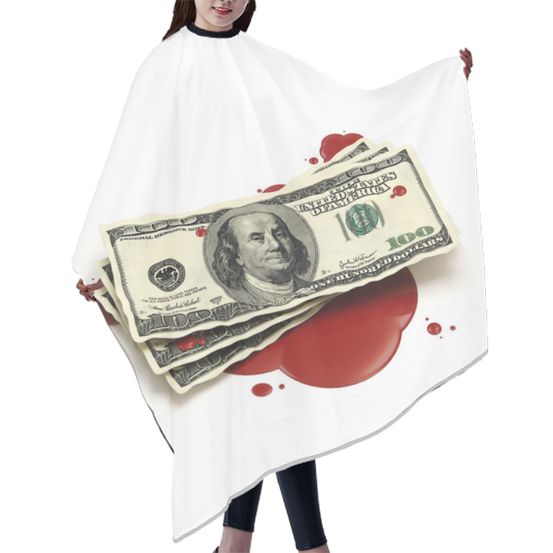 Personality  Blood Money Concept Hair Cutting Cape