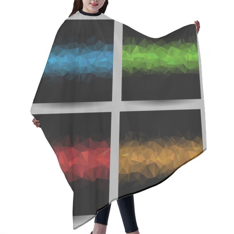 Personality  Backgrounds With Abstract Triangles Hair Cutting Cape