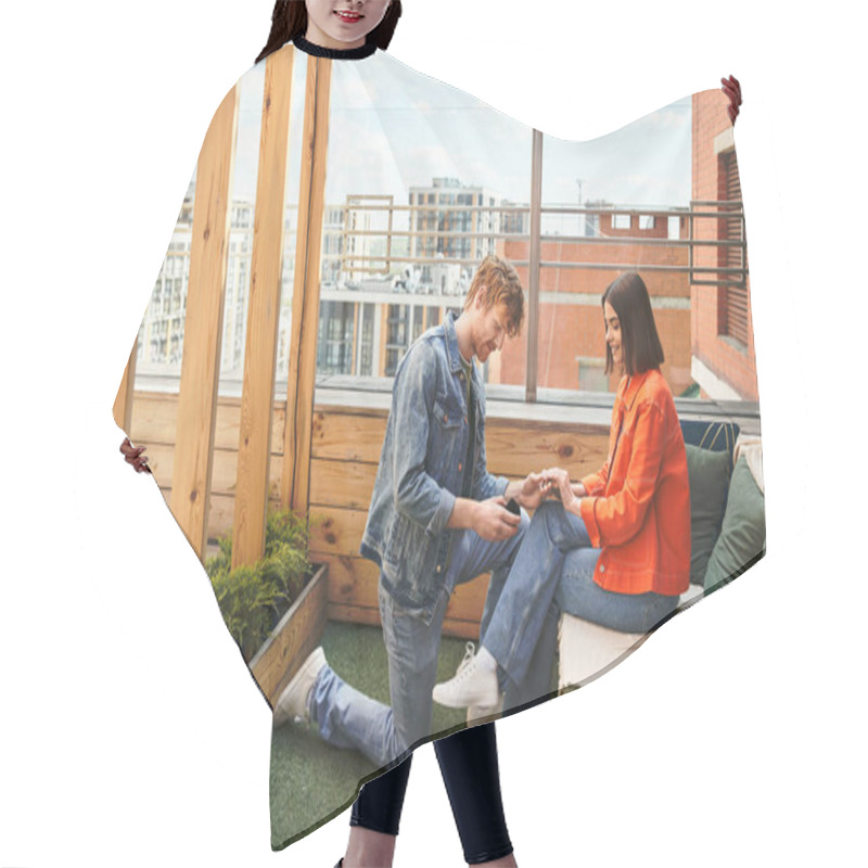 Personality  A Couple Relaxes On A Rooftop, Gazing At A Panoramic View Of The City Below, Their Faces Illuminated By The Setting Sun Hair Cutting Cape