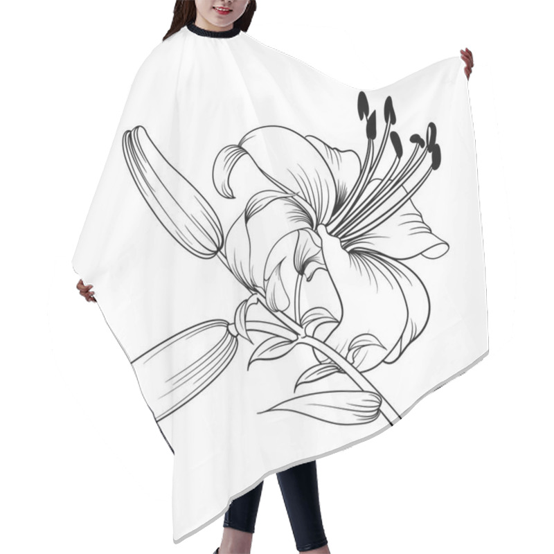 Personality  The Blooming Lily. Hair Cutting Cape