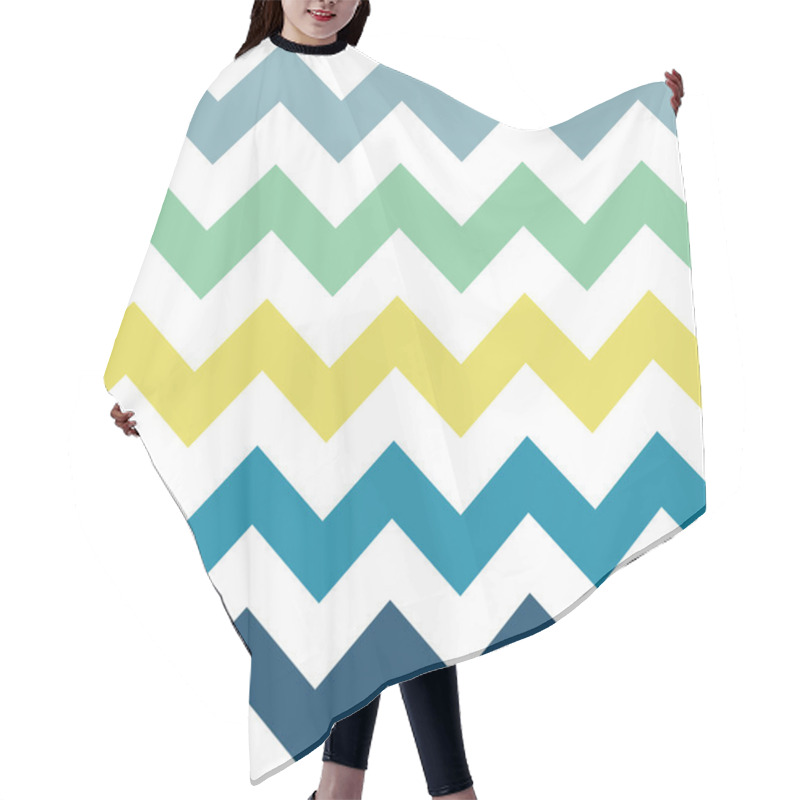 Personality  Sea Zigzag Pattern Hair Cutting Cape