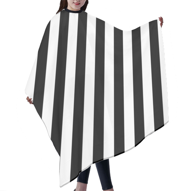 Personality  Zebra Crosswalk. Black And White Pattern Strips. Seamless Texture Background. 3d Abstract Lines Illustration Hair Cutting Cape