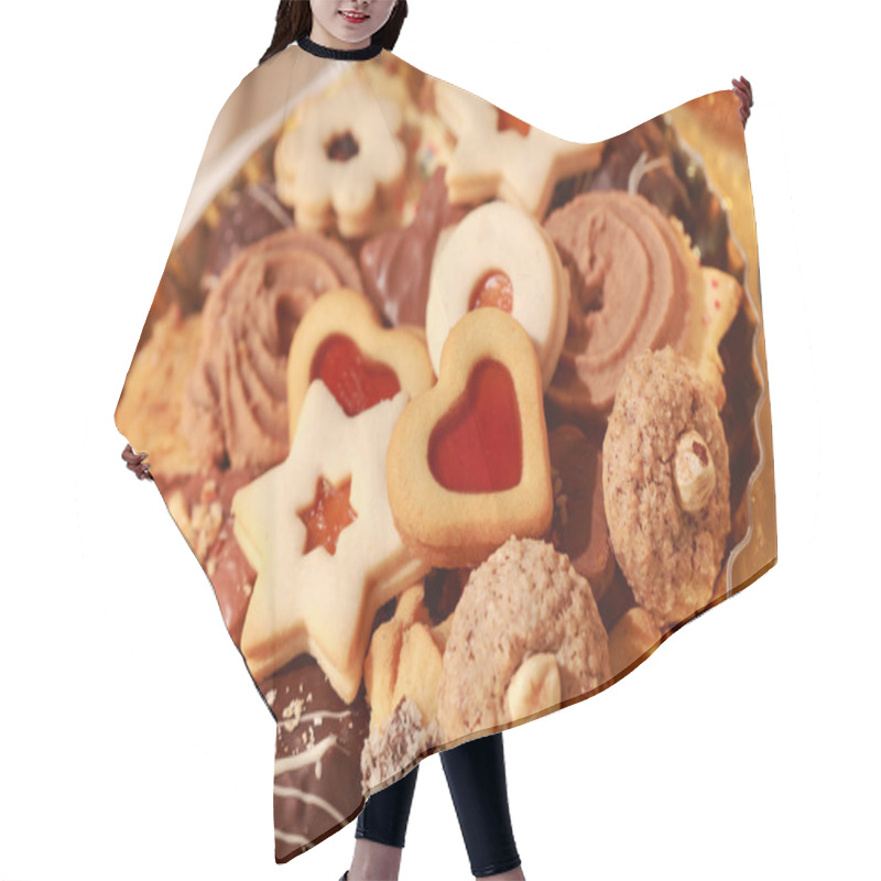 Personality  Delicious Christmas Cookies Hair Cutting Cape